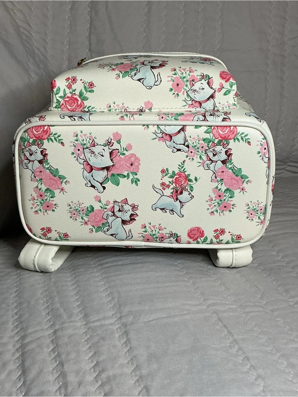 Loungefly White & Pink Marie Floral Mini Backpack